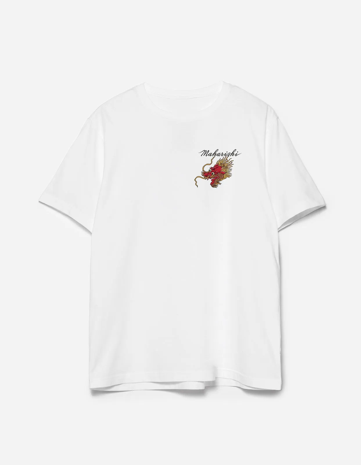 1385 Dragon Map Graphic T-Shirt - White - Unique Adventure Tee for Fans