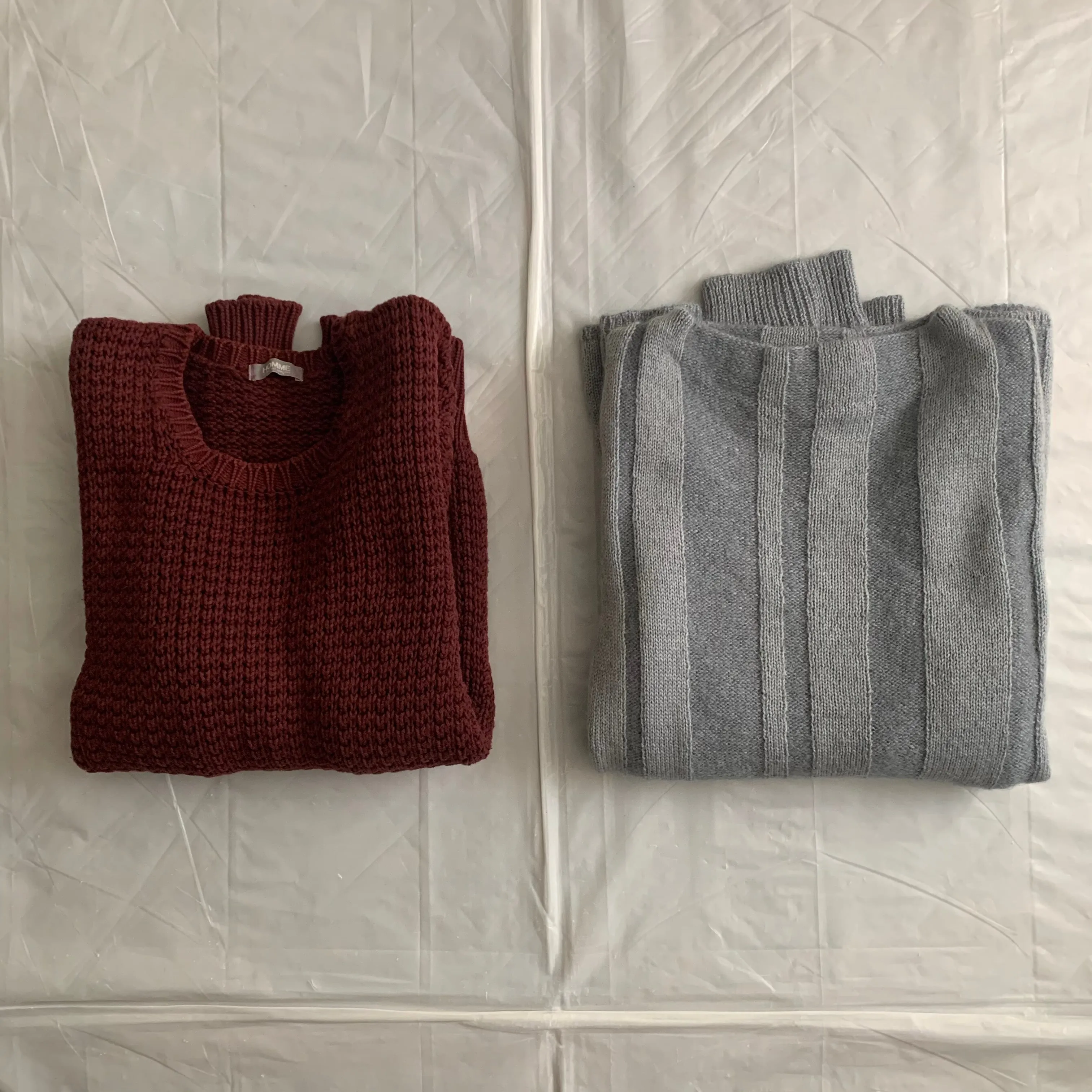 1980s CDGH Maroon Heavy Cotton Knitted Sweater - Size M