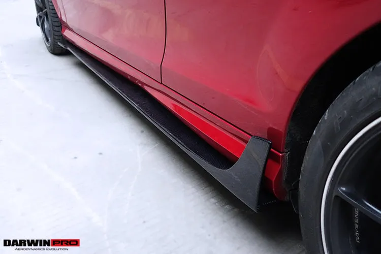 2012-2014 Mercedes Benz W204 C Class Coupe DP Style Carbon Fiber Side Skirts Under Board