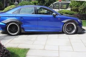 2013-2016 Audi S3 & A3 Sline Sedan BKSS Style Side Skirts with Winglets