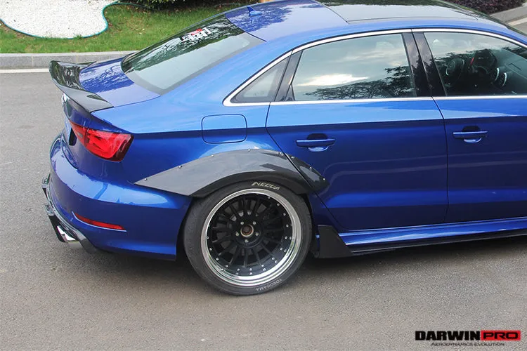 2013-2016 Audi S3 & A3 Sline Sedan BKSS Style Side Skirts with Winglets