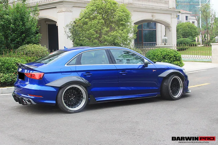 2013-2016 Audi S3 & A3 Sline Sedan BKSS Style Side Skirts with Winglets
