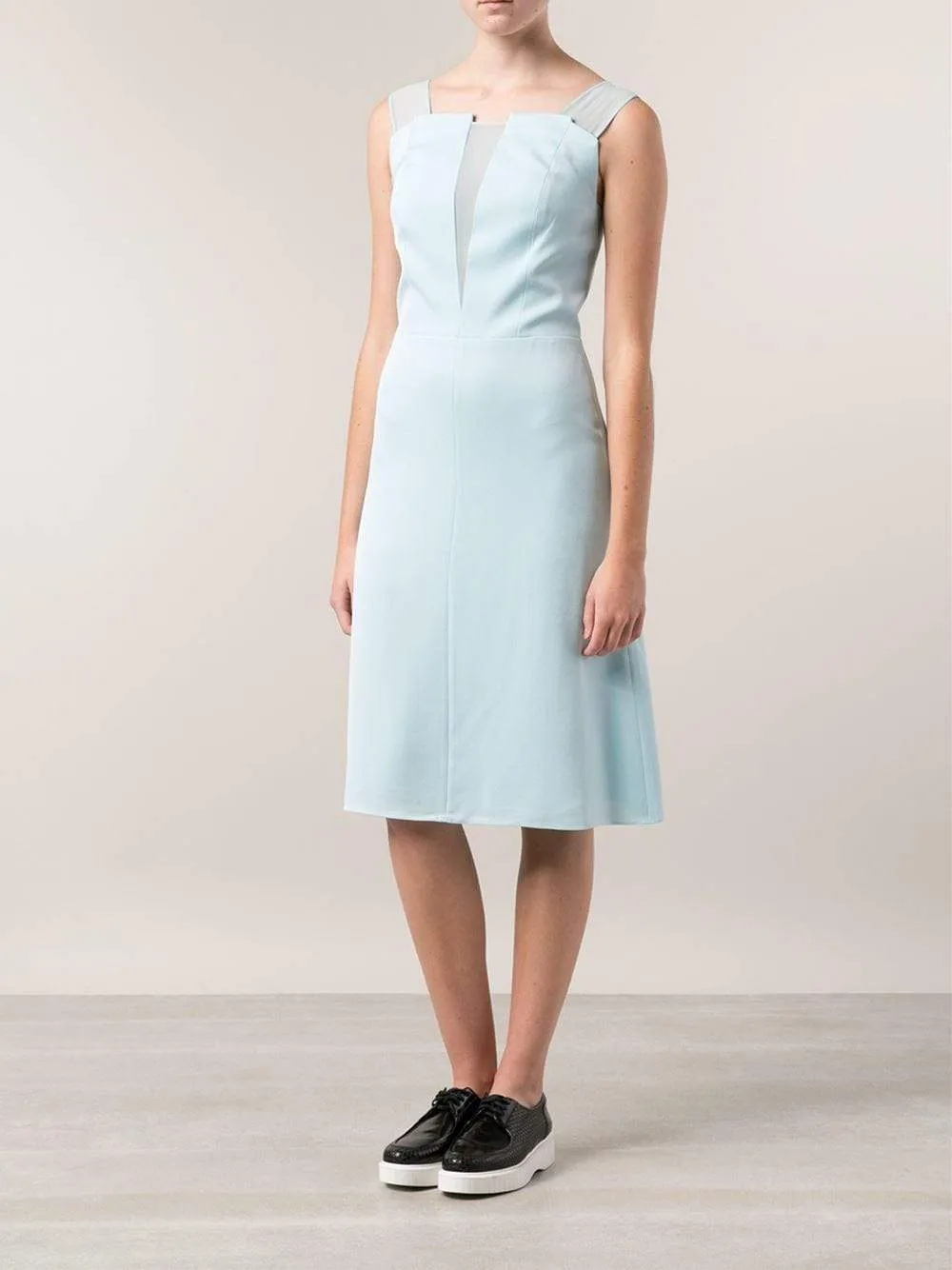 A-Line Dress With Chiffon Detail