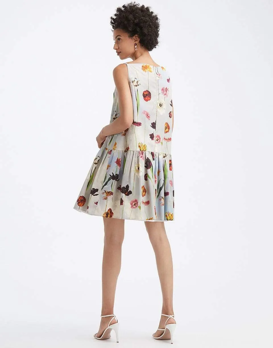 A-Line Floral Bow Dress