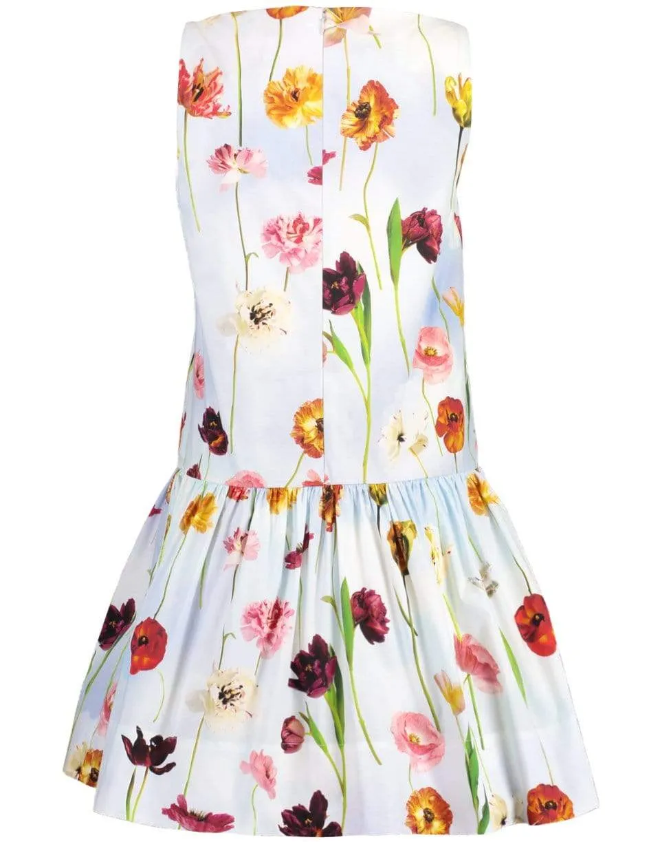 A-Line Floral Bow Dress