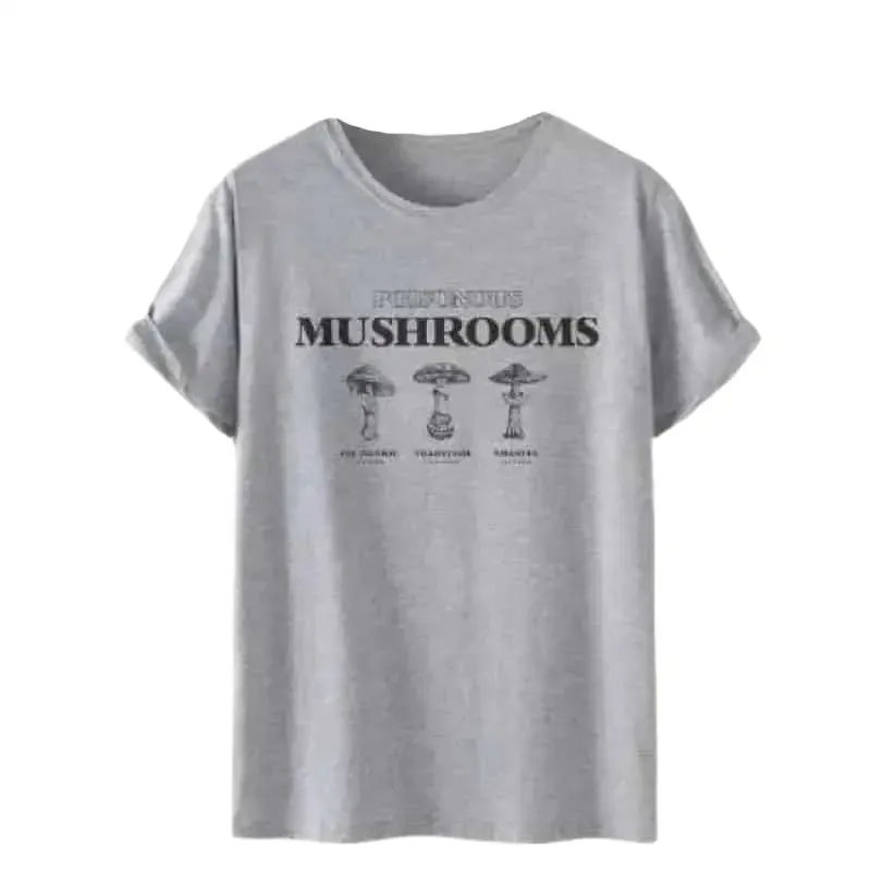 Aesthetic Oversized Mushroom Short Sleeve T Shirt