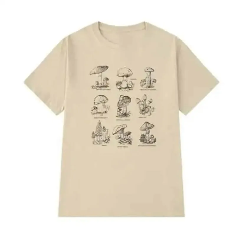 Aesthetic Oversized Mushroom Short Sleeve T Shirt