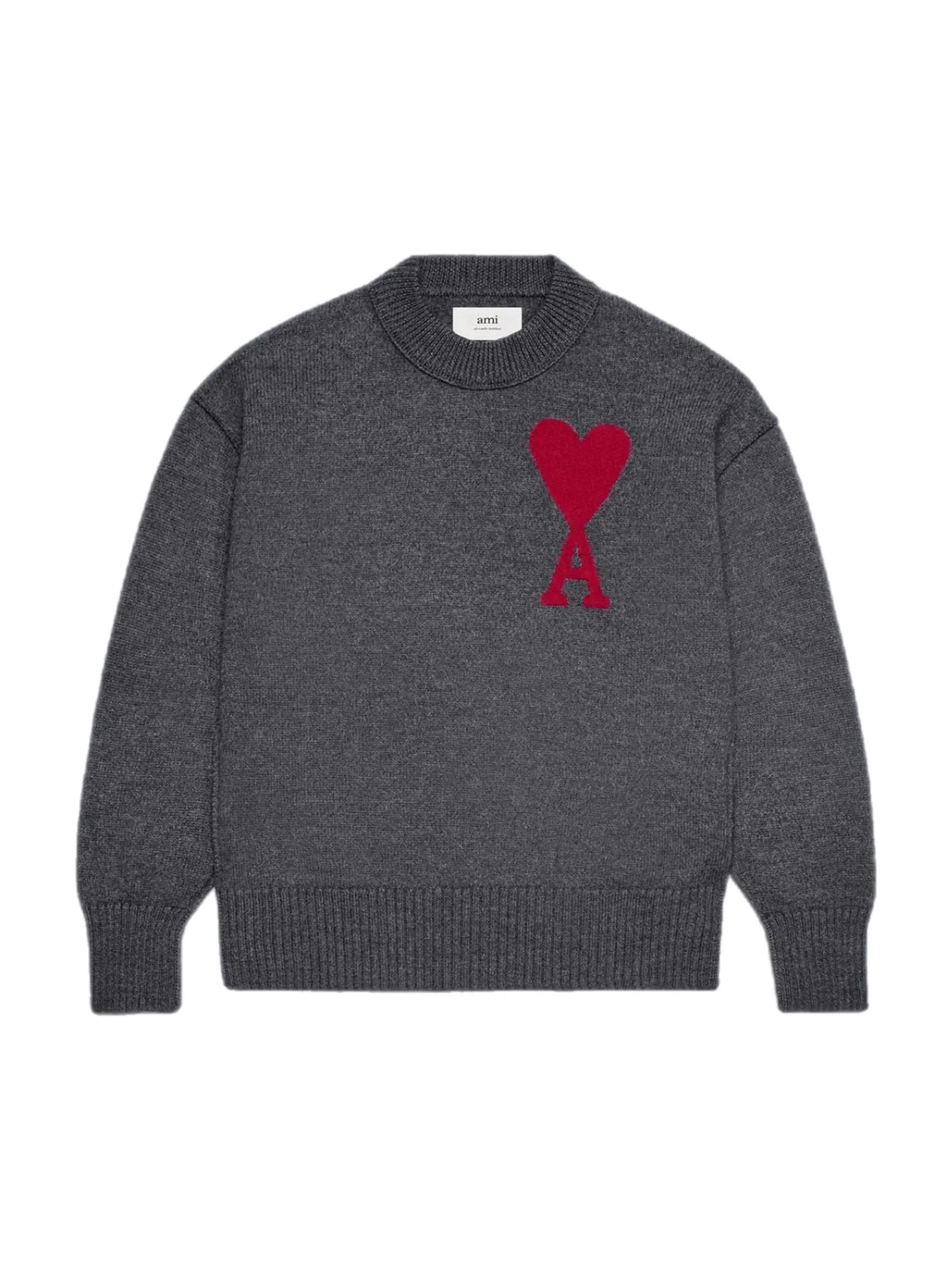 Ami Paris Red Ami de Coeur Sweater - Stylish Oversized Knitwear for Casual Chic Outfits