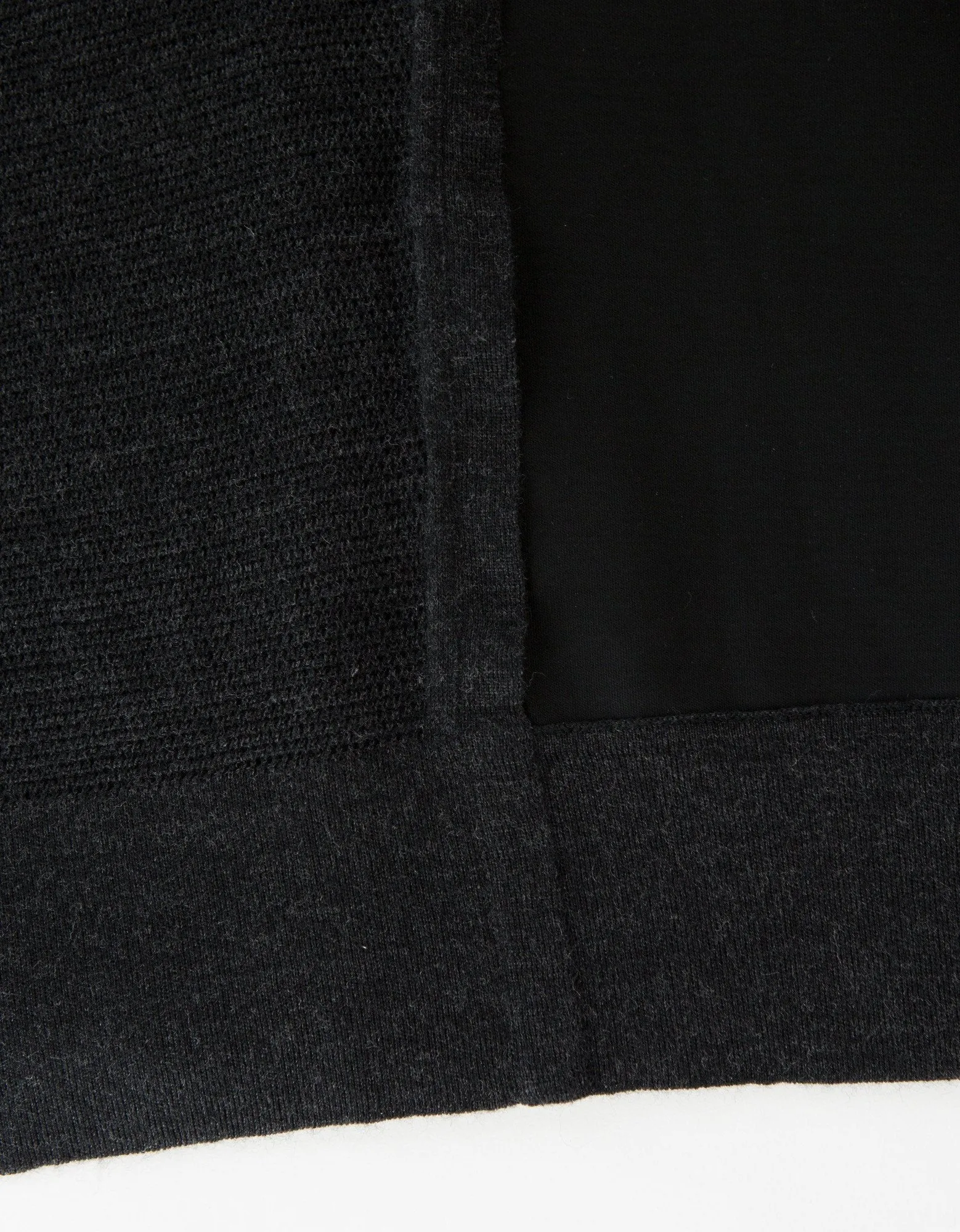 Balenciaga Grey Contrast Panel Knitted Henley Top