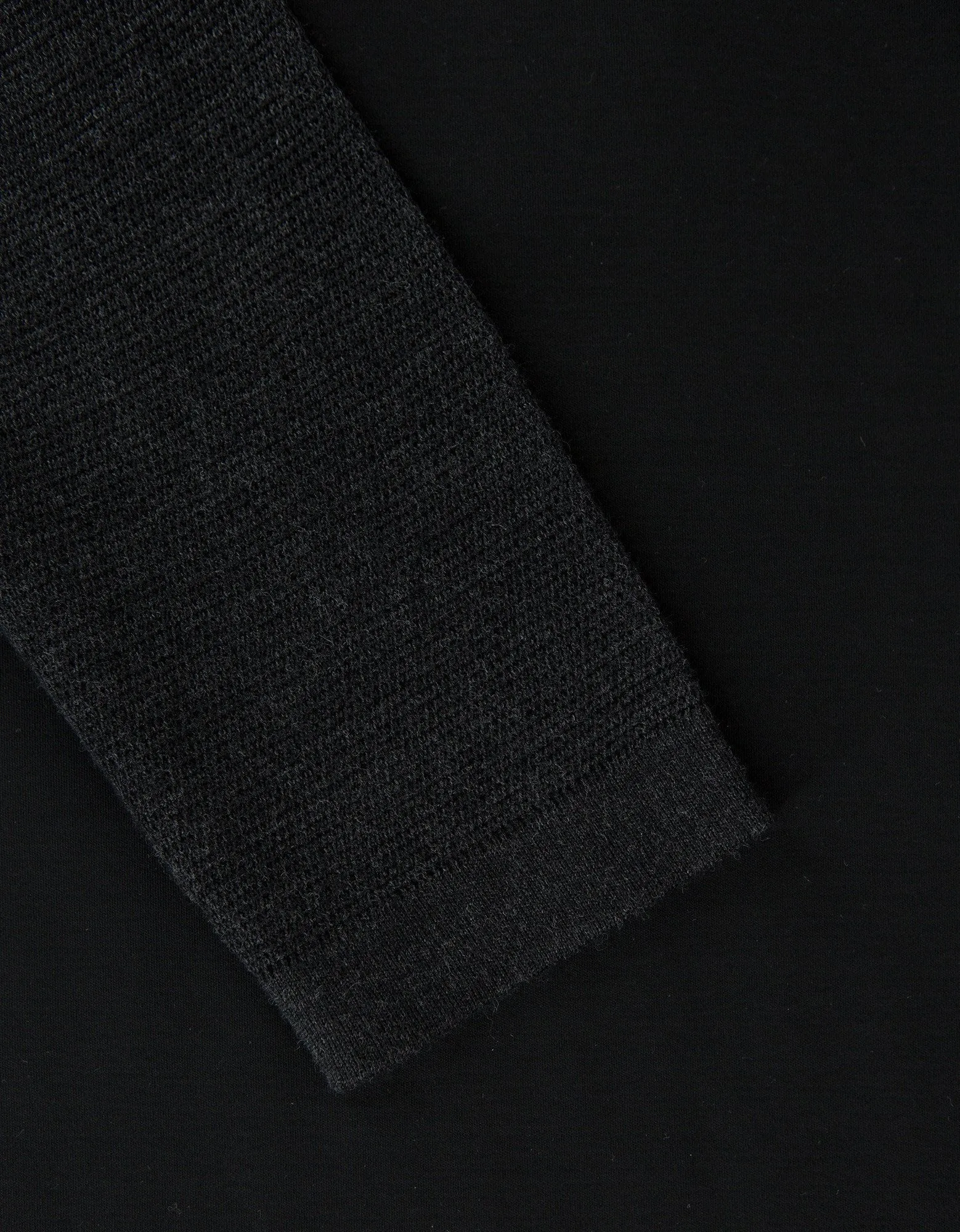 Balenciaga Grey Contrast Panel Knitted Henley Top