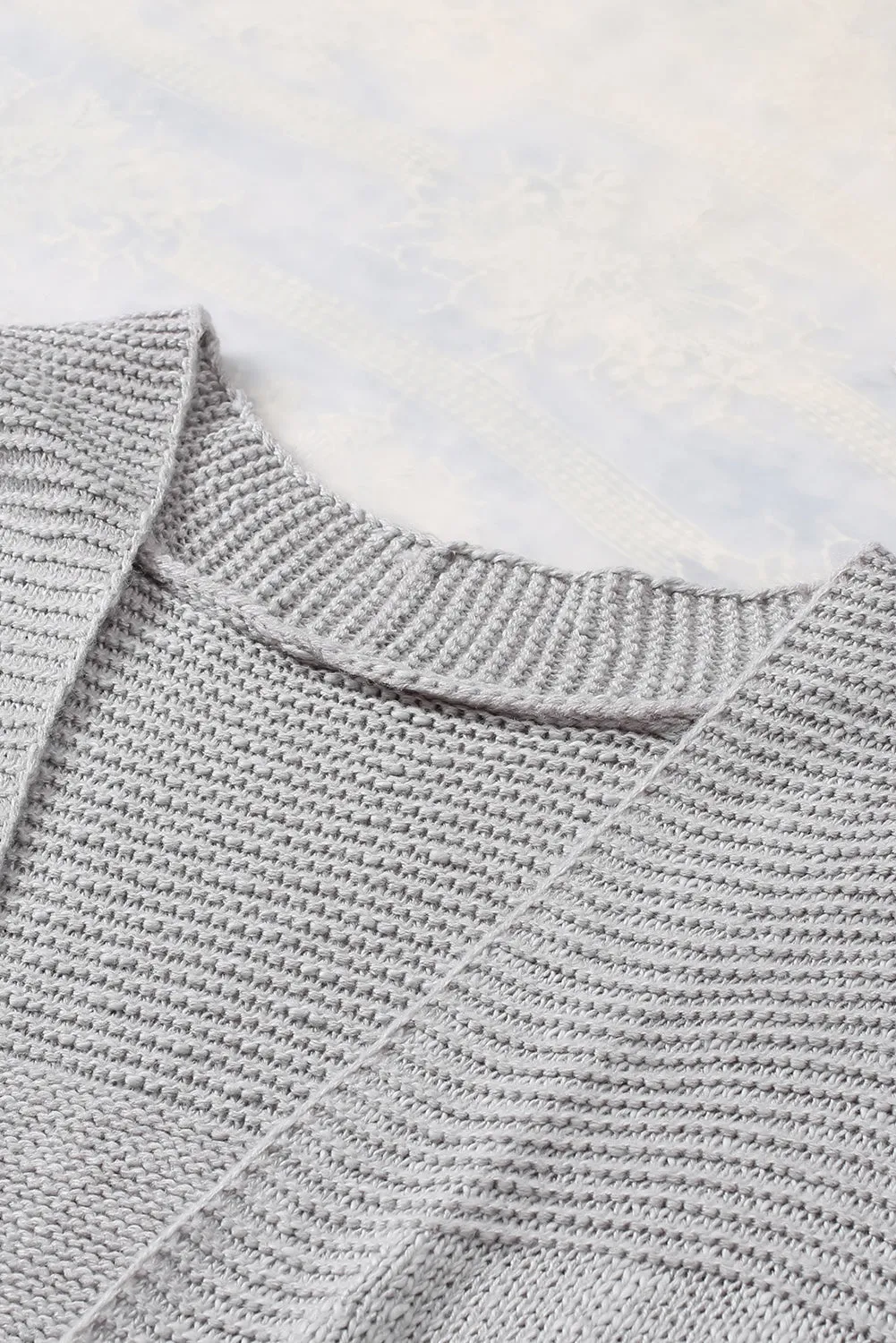 Basic Gray Vest Cardigan Sweater