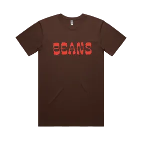 Optimized Logo Brown T-Shirt with Bean Design