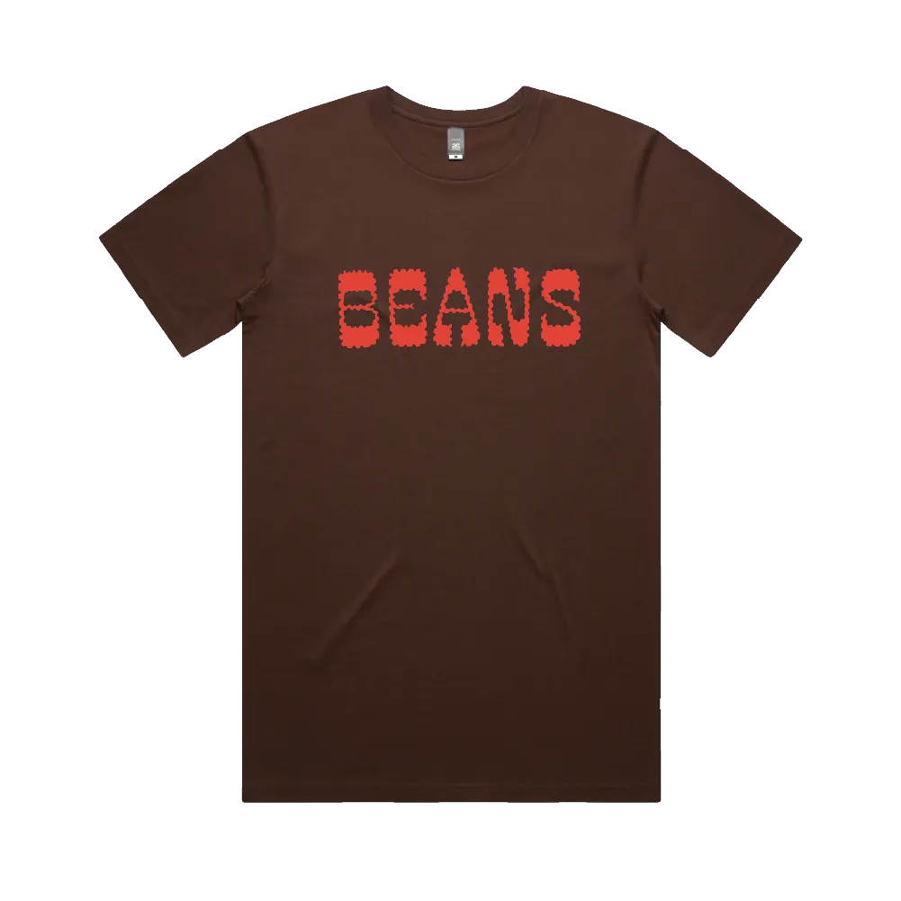 Optimized Logo Brown T-Shirt with Bean Design