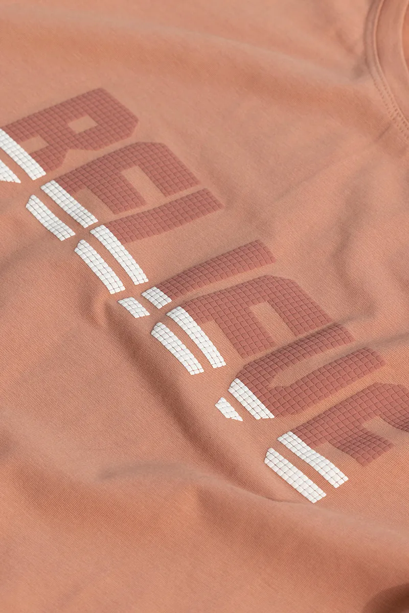 Soft Peach Color T-Shirt with Inspirational Believe Print