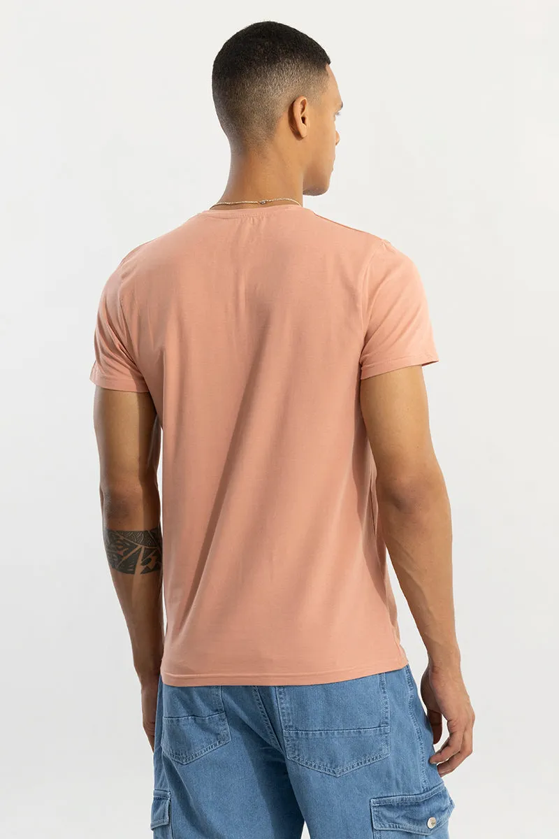 Soft Peach Color T-Shirt with Inspirational Believe Print