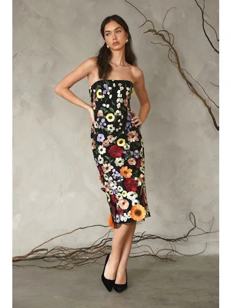 Beth 3D Floral Dress