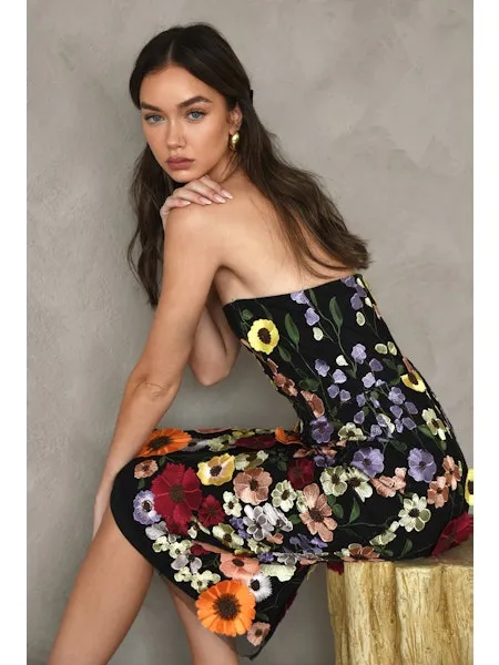 Beth 3D Floral Dress