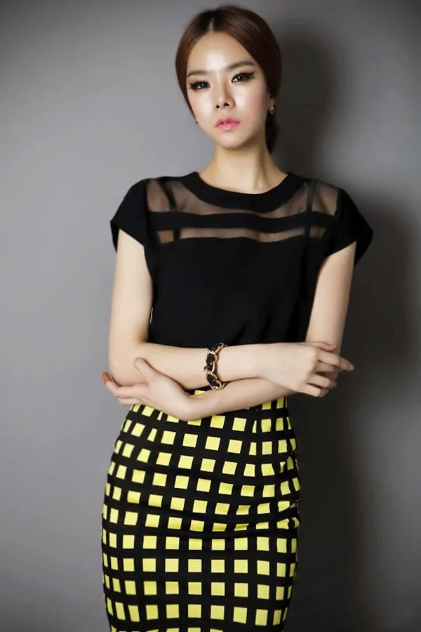 Black Chiffon Shirt