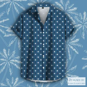 Blue Curves Button Down Shirt