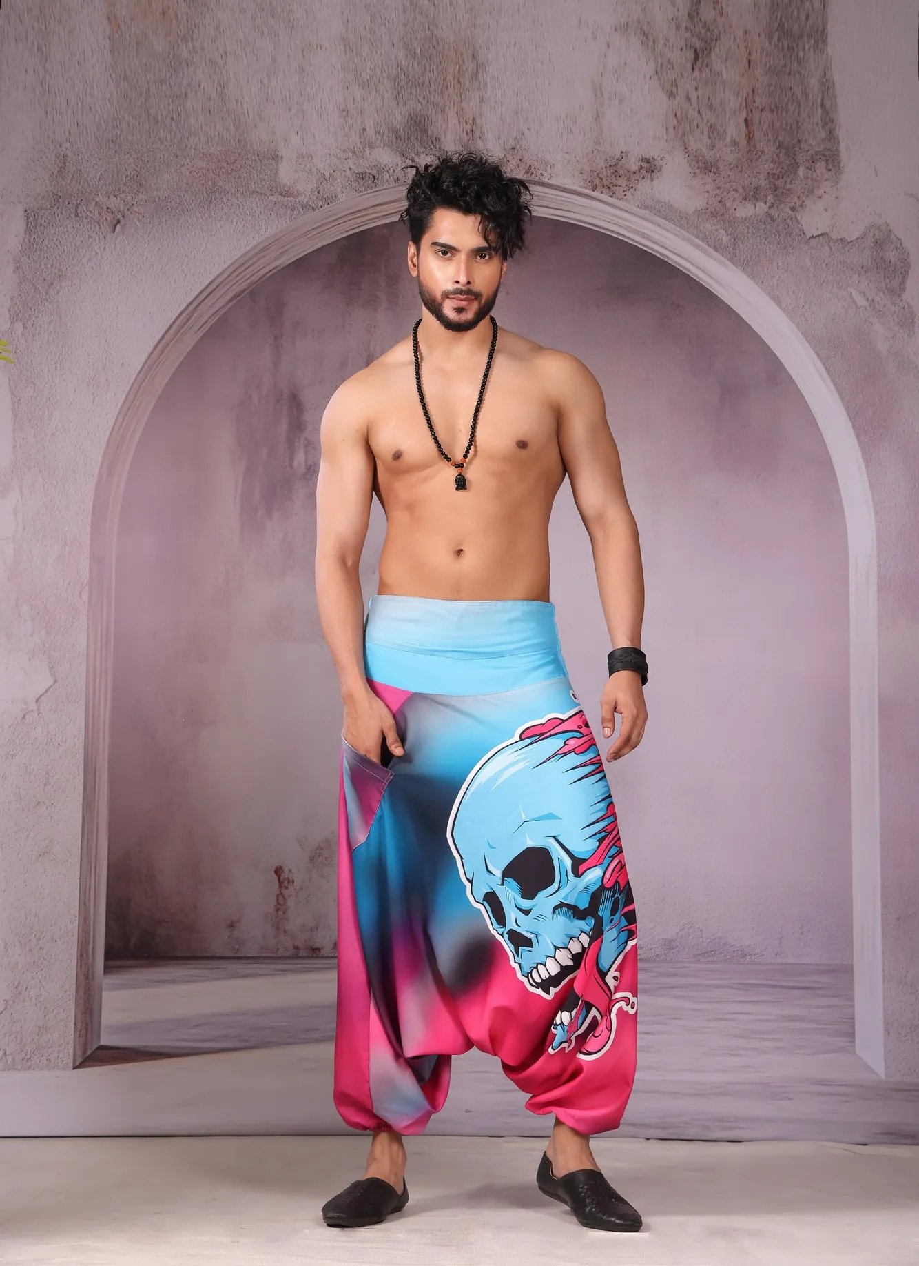 Blue Skull Unisex Harem Pant