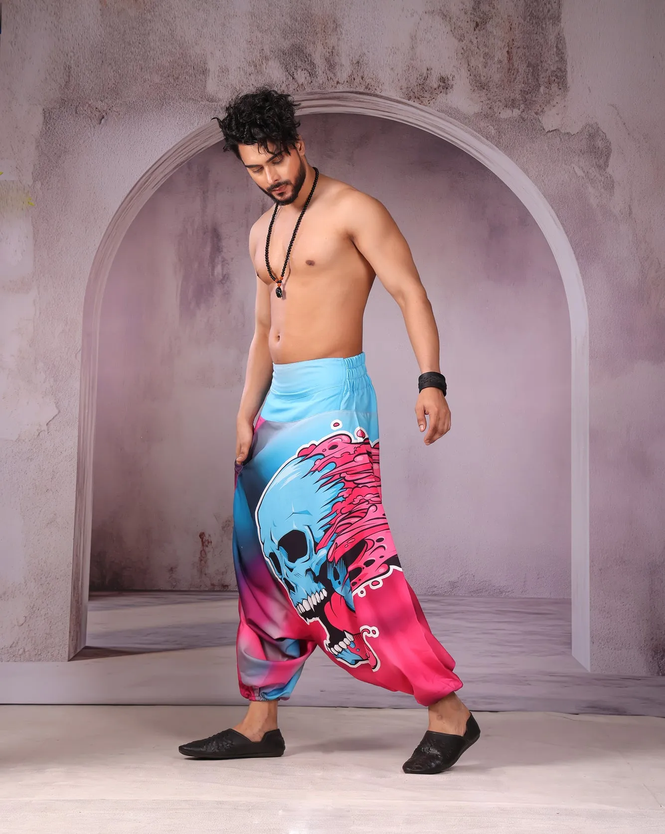 Blue Skull Unisex Harem Pant