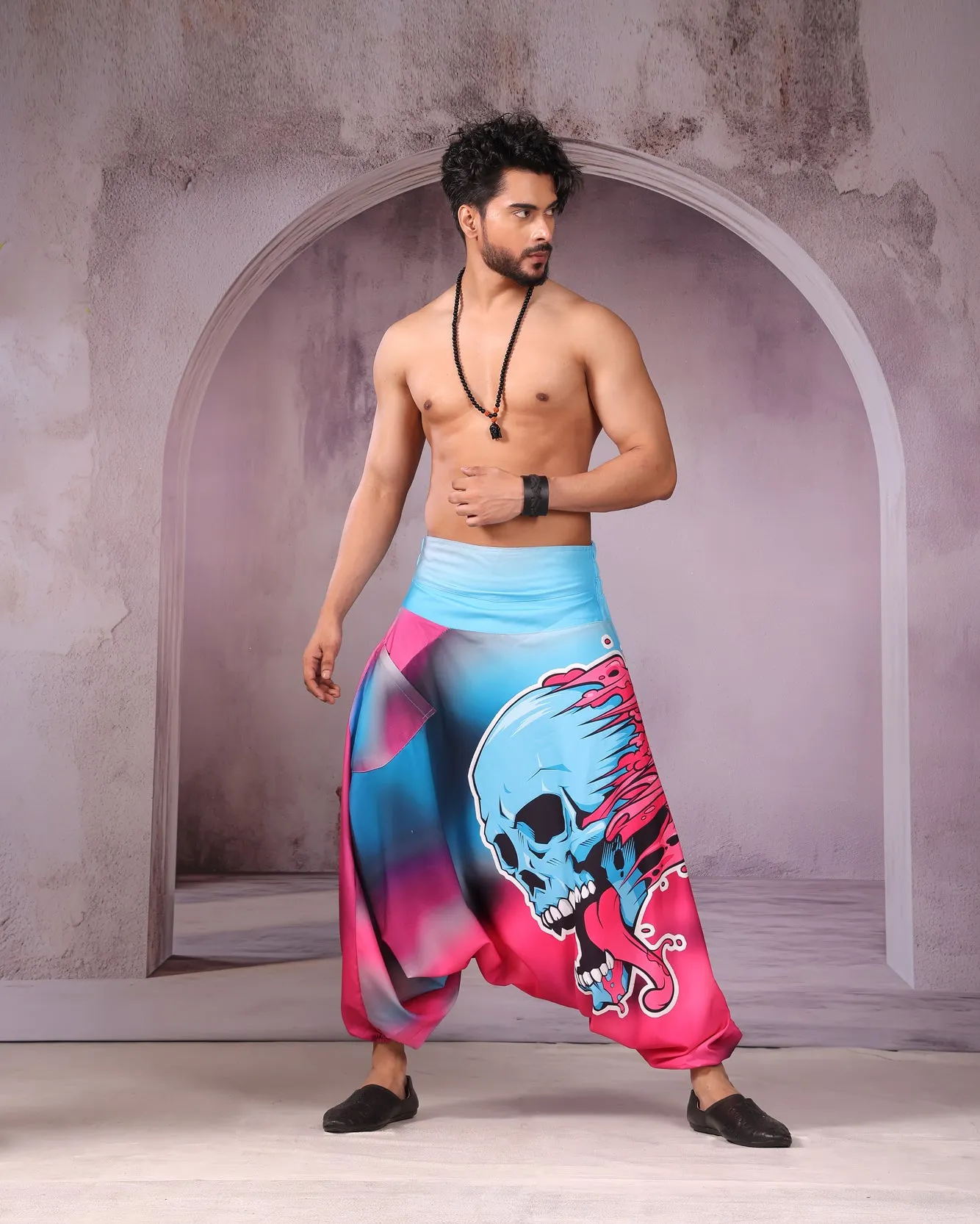 Blue Skull Unisex Harem Pant