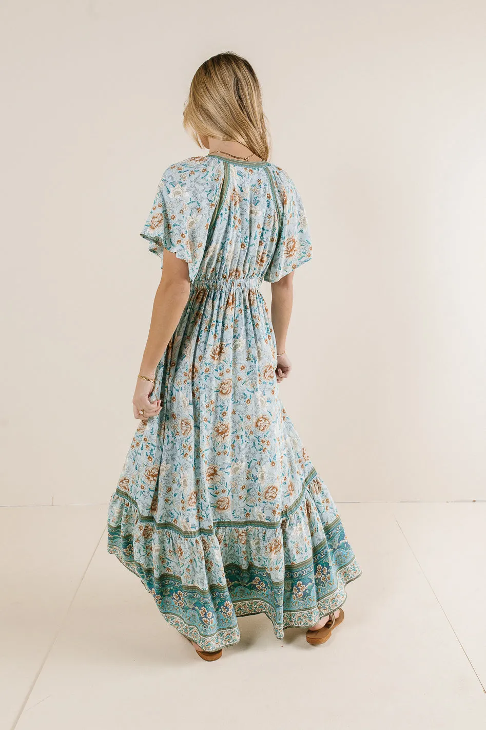 Cary Floral Dress in Blue - FINAL SALE