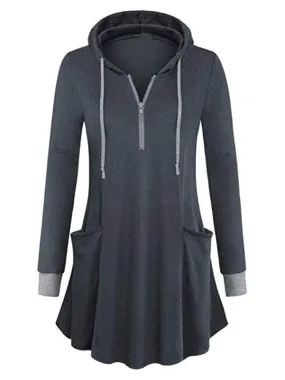 Casual Solid Color Long Sleeve Hoodie