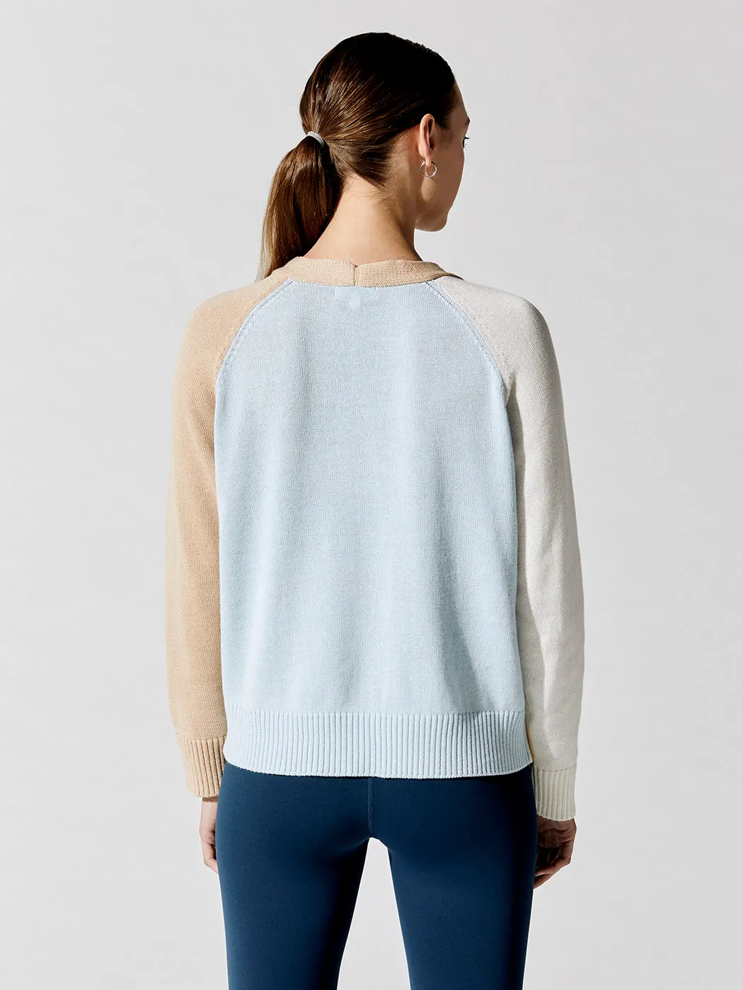Contrast Cardigan - Oat Multi