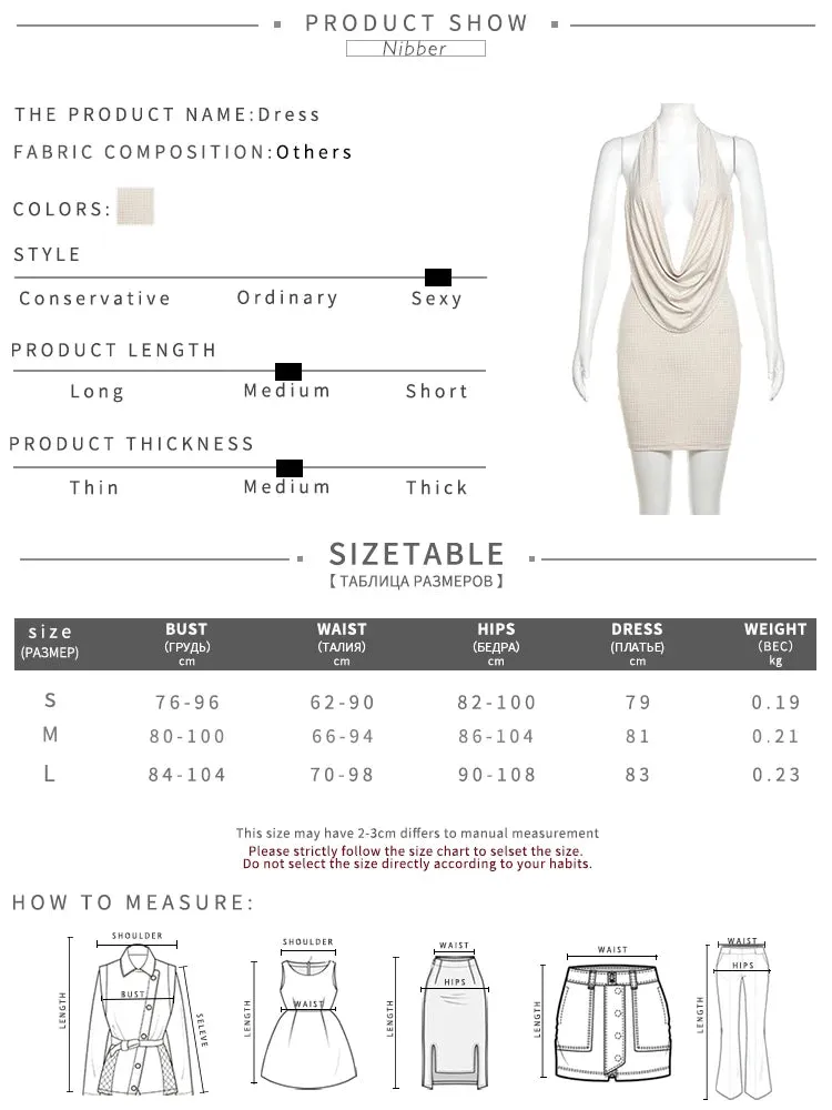 Diamond Pasted Solid Color Mini Dress Deep V-neck Strapless Plunge Bodycon Dress