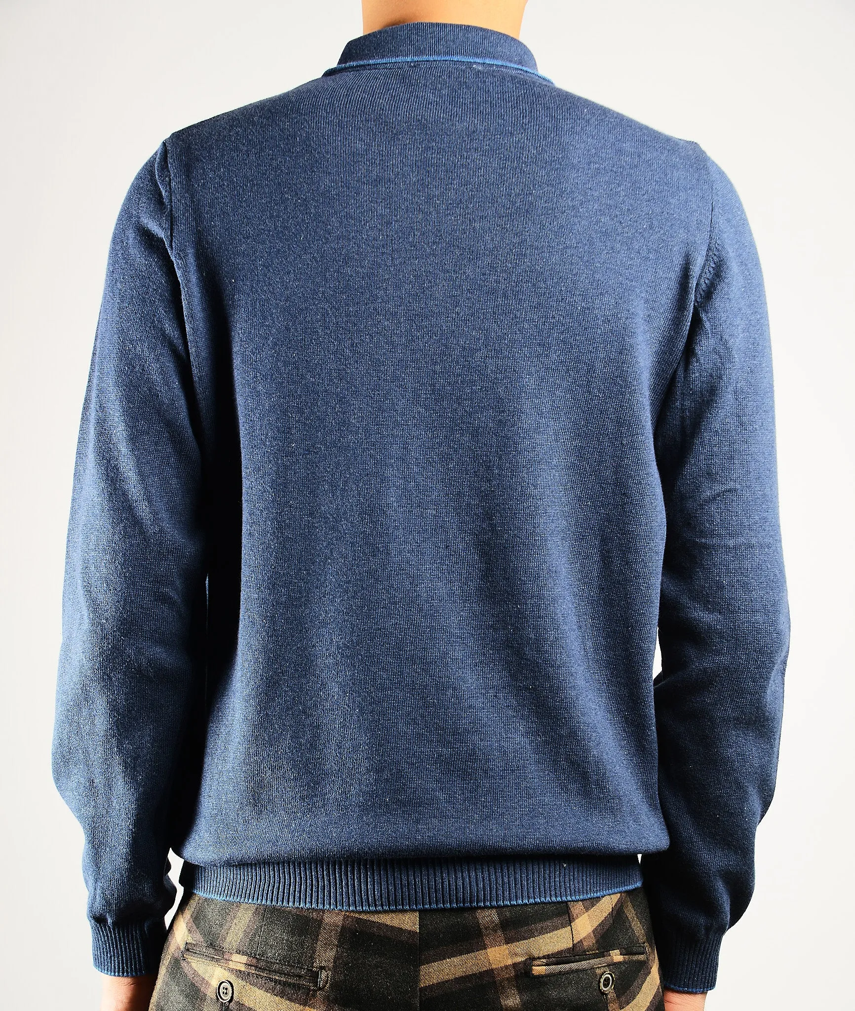 DT Tipped 1/4 Zip Polo Ls