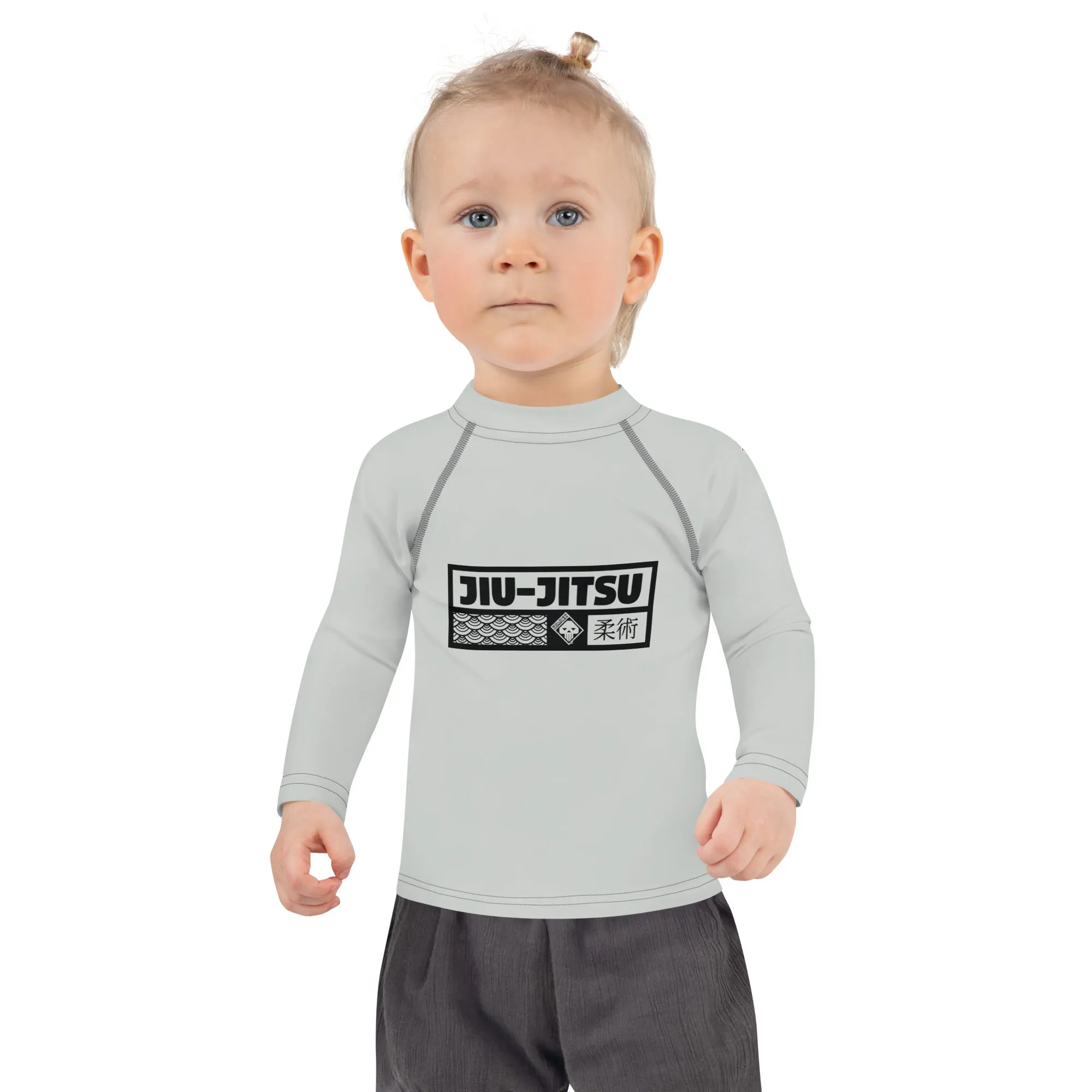 Dynamic Style: Kid's Girls Long Sleeve BJJ Rash Guard Jiu-Jitsu 018 - Smoke
