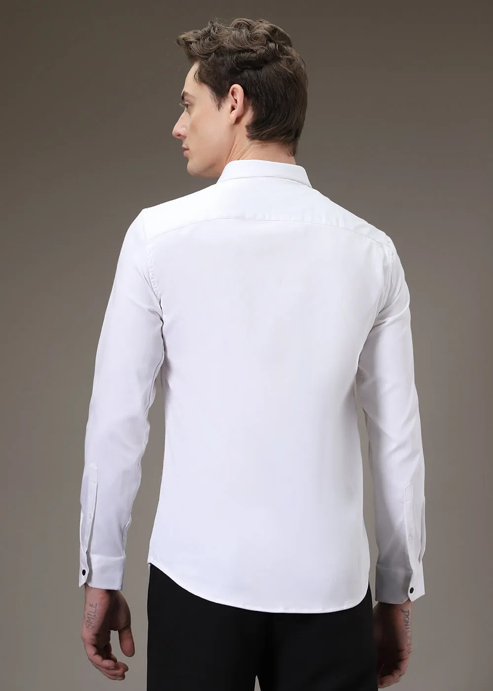 Embellish Beaded White Shirt