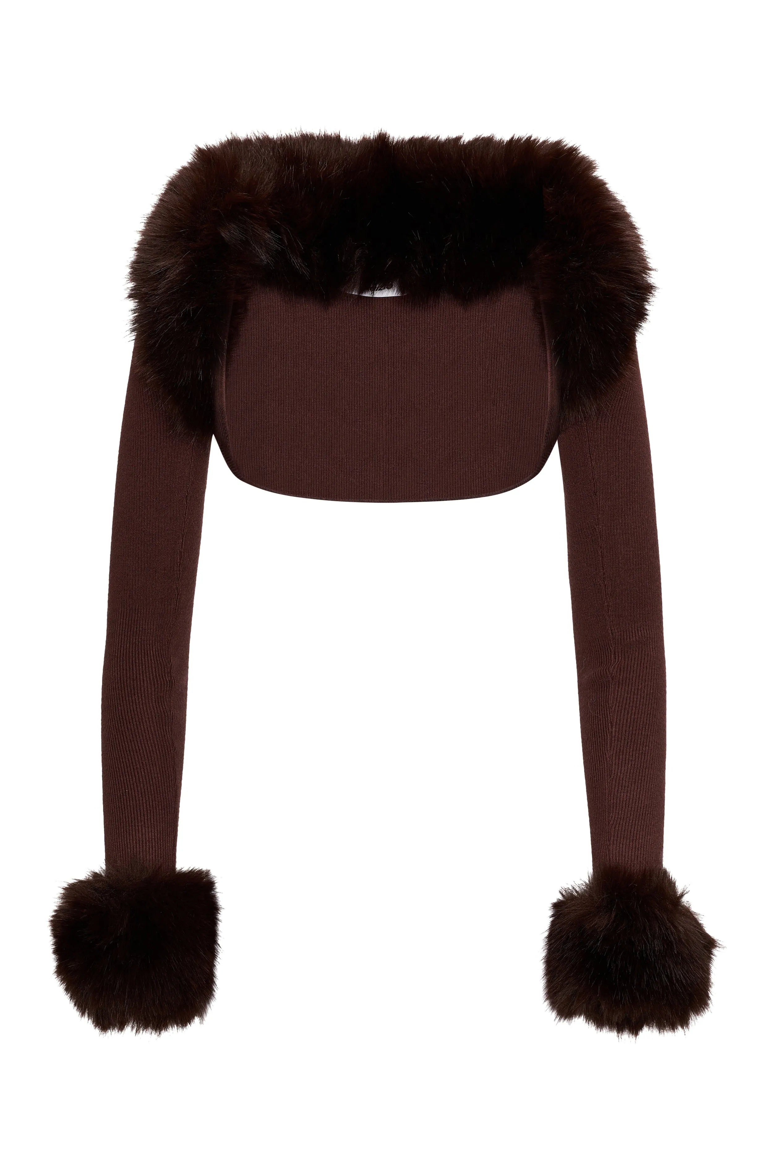 Chic Faux Fur Knit Bolero - Luxurious and Warm