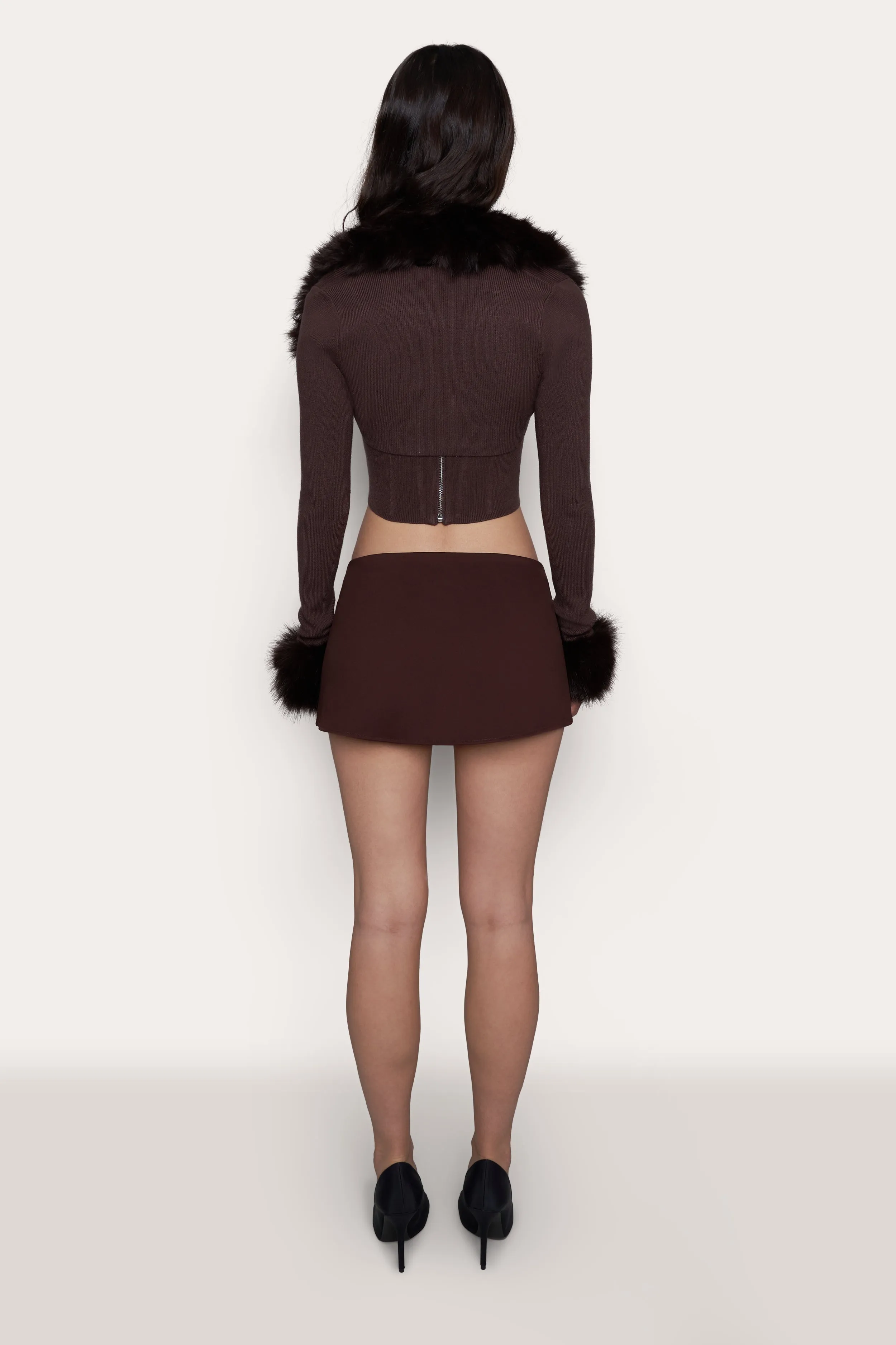 Chic Faux Fur Knit Bolero - Luxurious and Warm