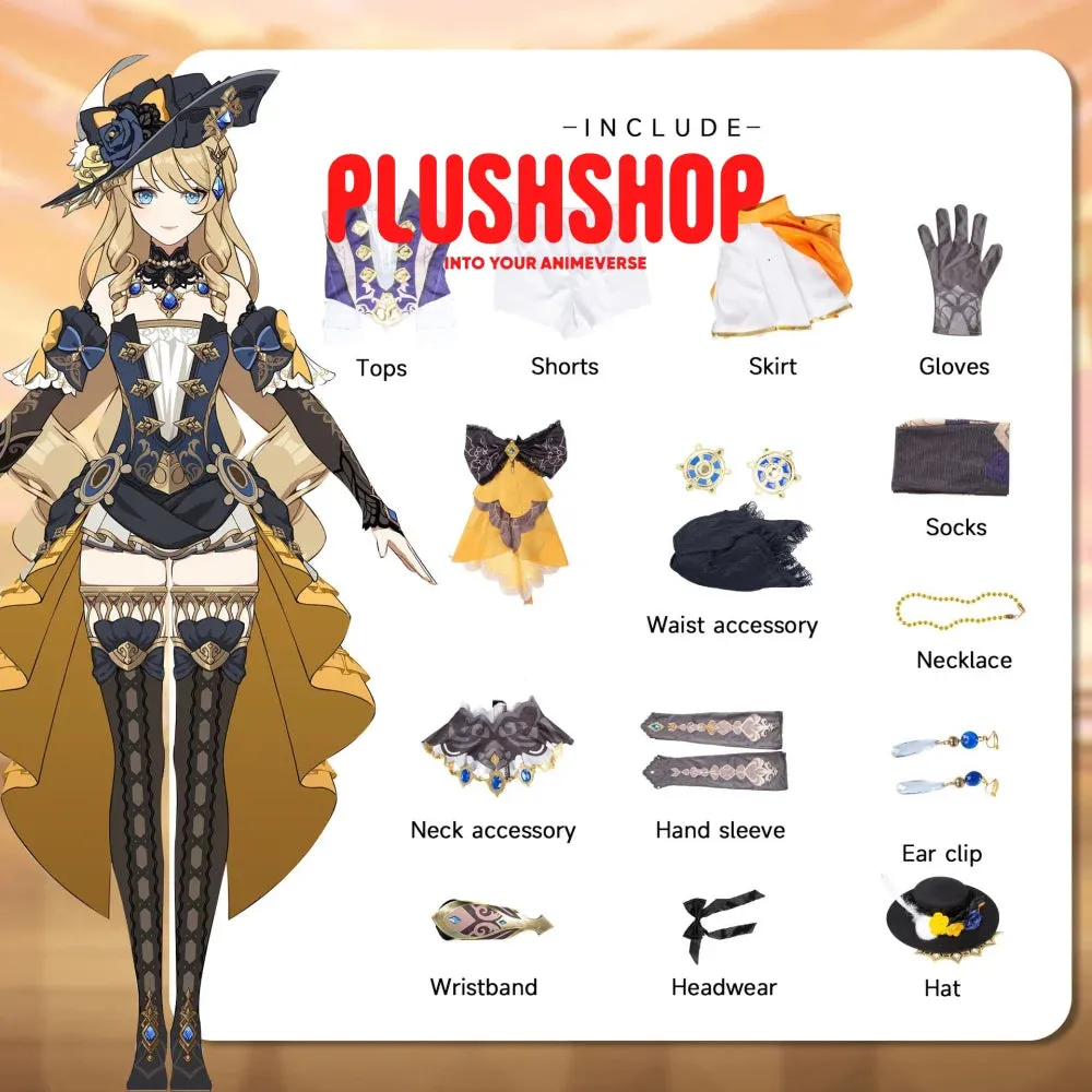 Genshin Impact Navia Cosplay Costume Full Set