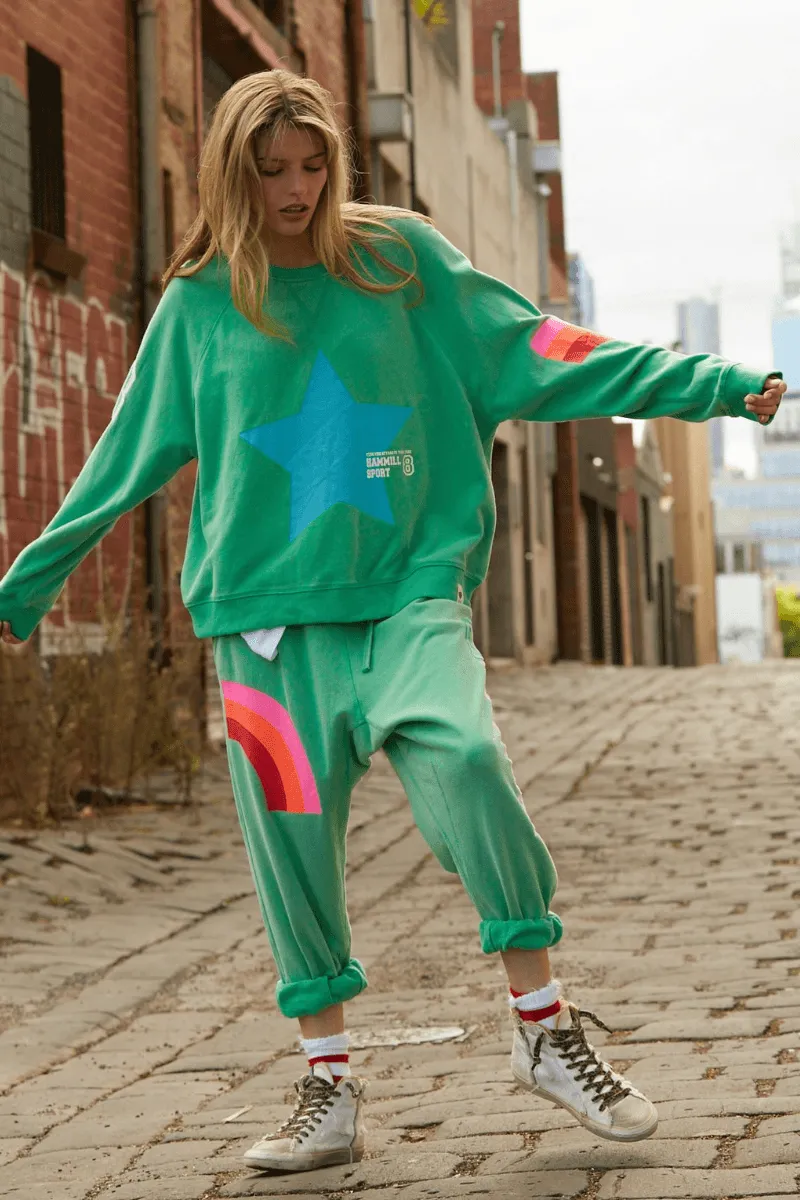 Hammill & Co Boyfriend Slouch Track Pant Star Green