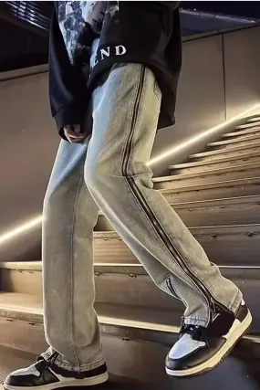 High Waist Long Zipper Jeans Pants