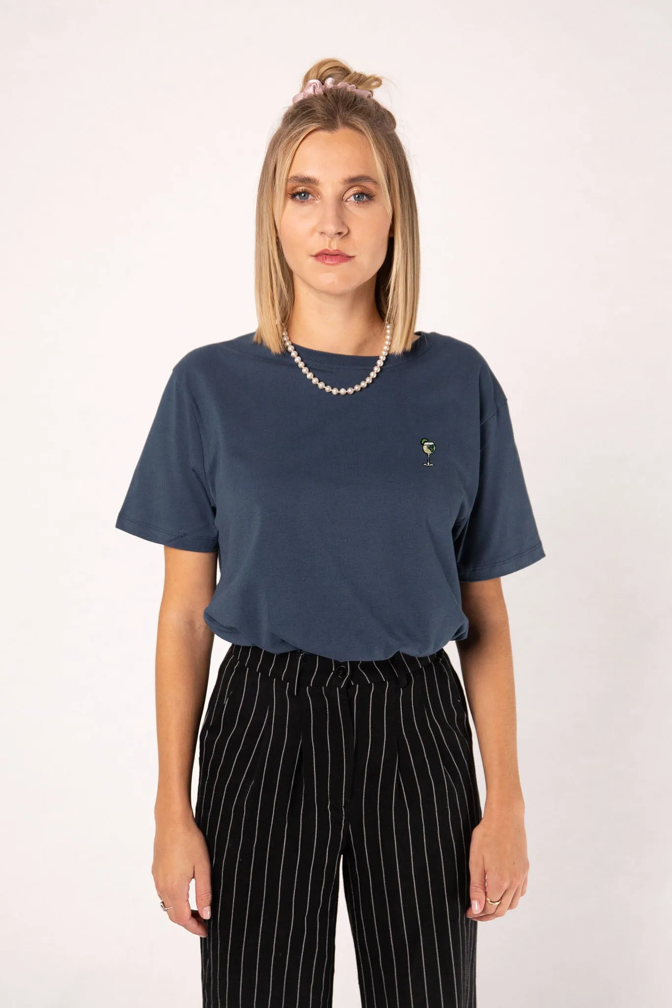 Hugo | Besticktes Frauen Oversized Bio Baumwoll T-Shirt