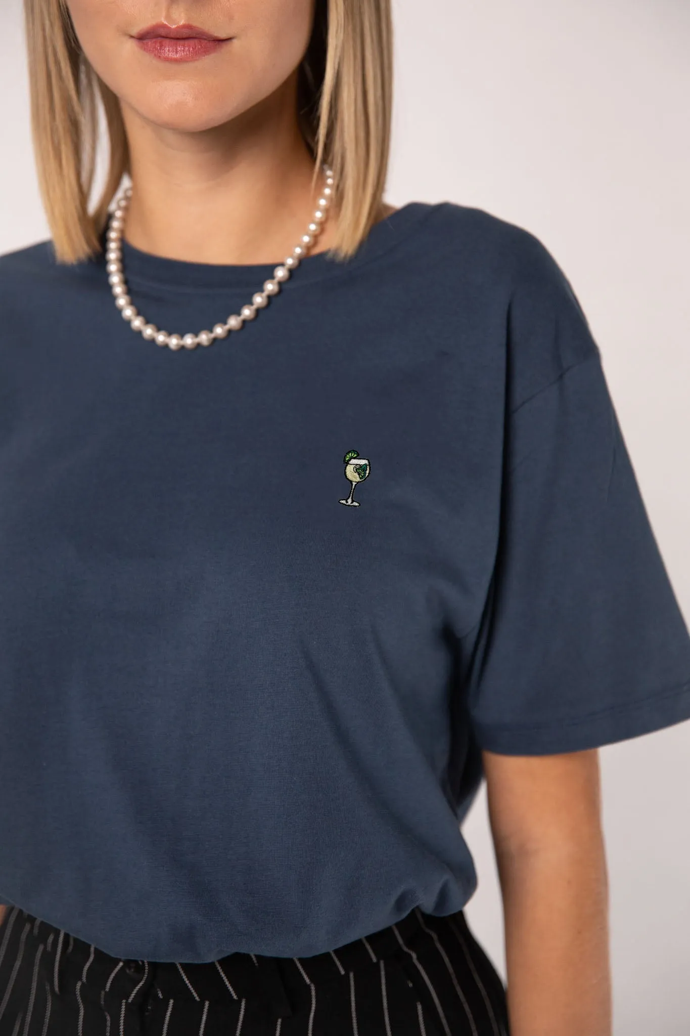 Hugo | Besticktes Frauen Oversized Bio Baumwoll T-Shirt