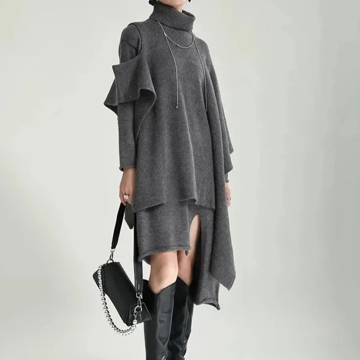 Jazz Up Two Piece Knitted Pullover Dress