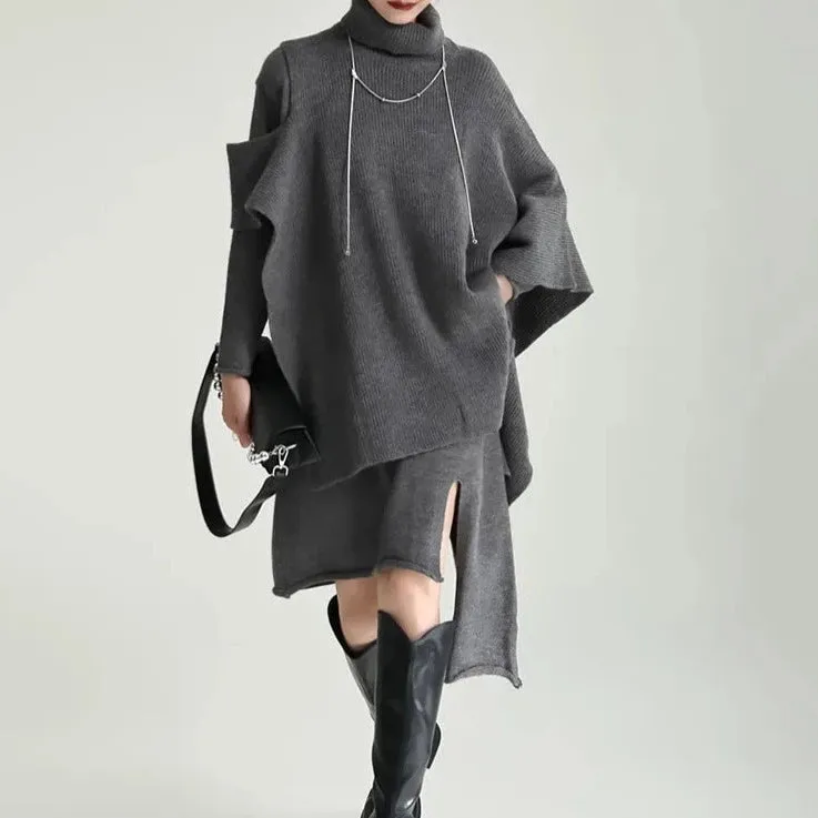 Jazz Up Two Piece Knitted Pullover Dress