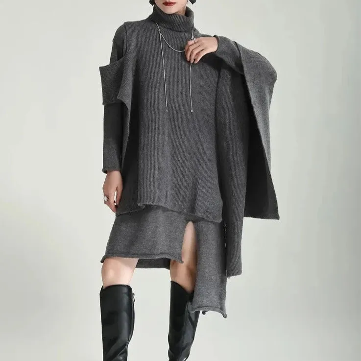 Jazz Up Two Piece Knitted Pullover Dress