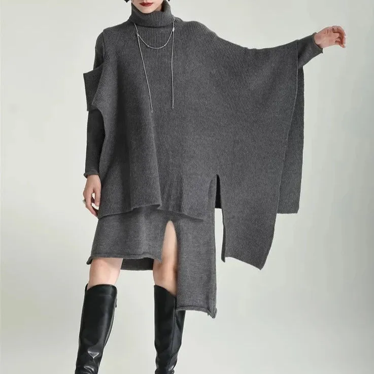 Jazz Up Two Piece Knitted Pullover Dress