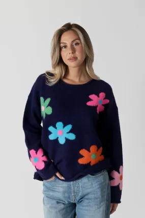 JODY FLOWER PRINT SWEATER