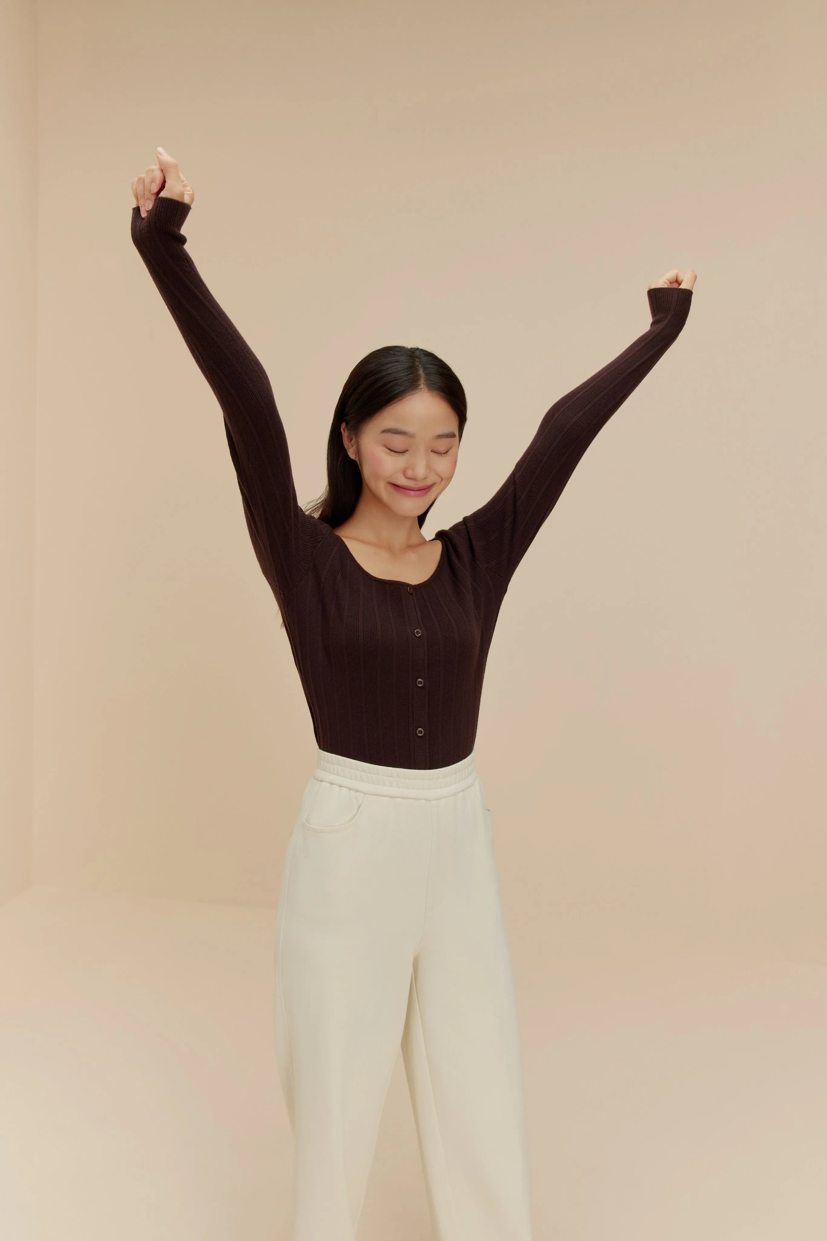 Knitted Ribbed Cardigan