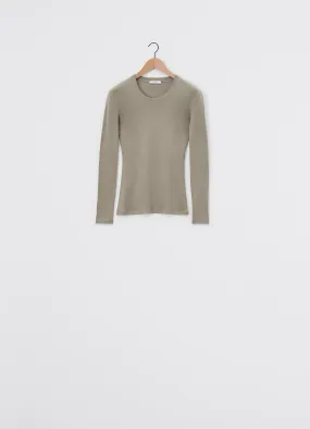 Lemaire Rib Long Sleeve T-shirt (Green Beige)