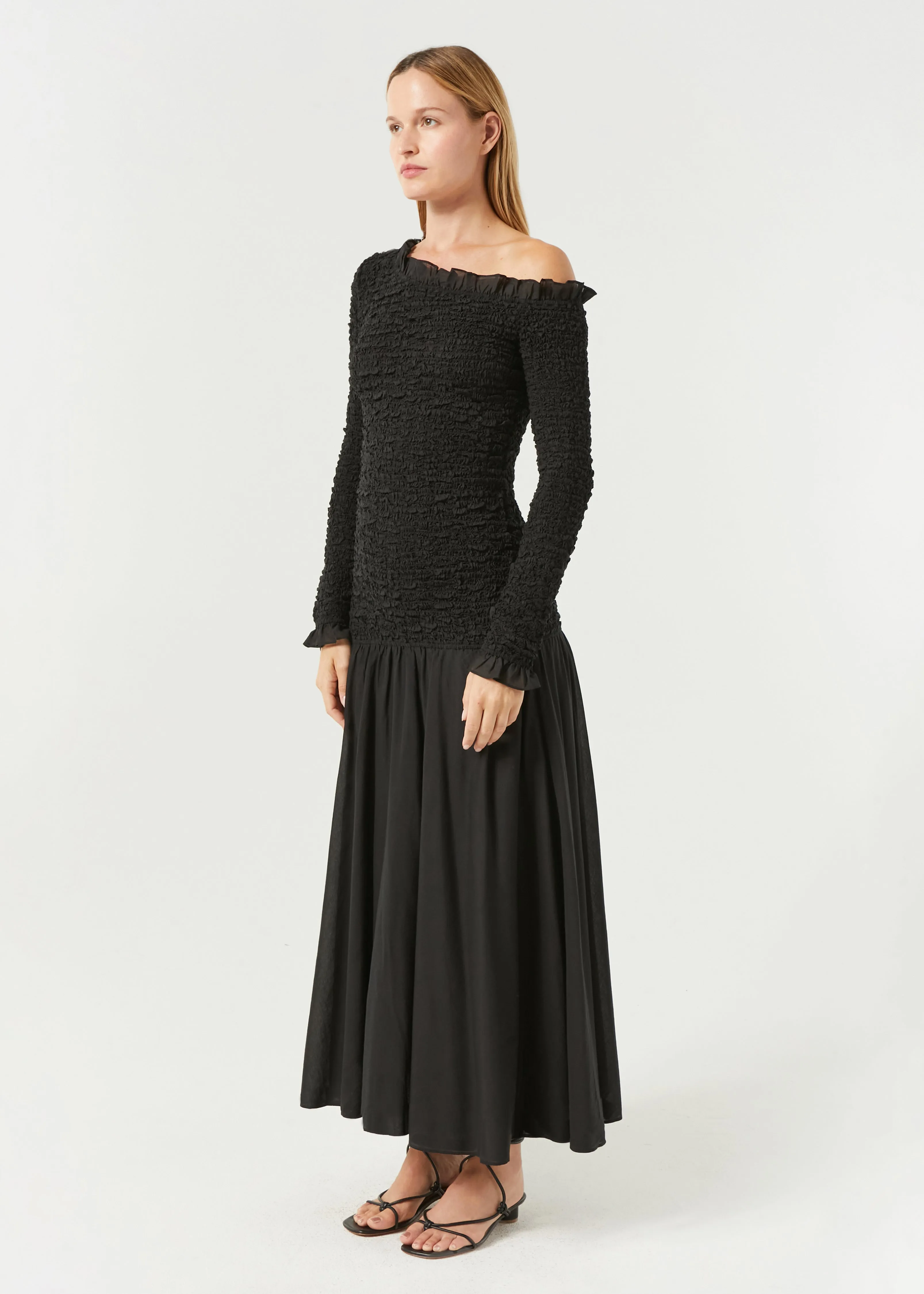Ink-Black Lettie Dress | Elegant Womens Fashion