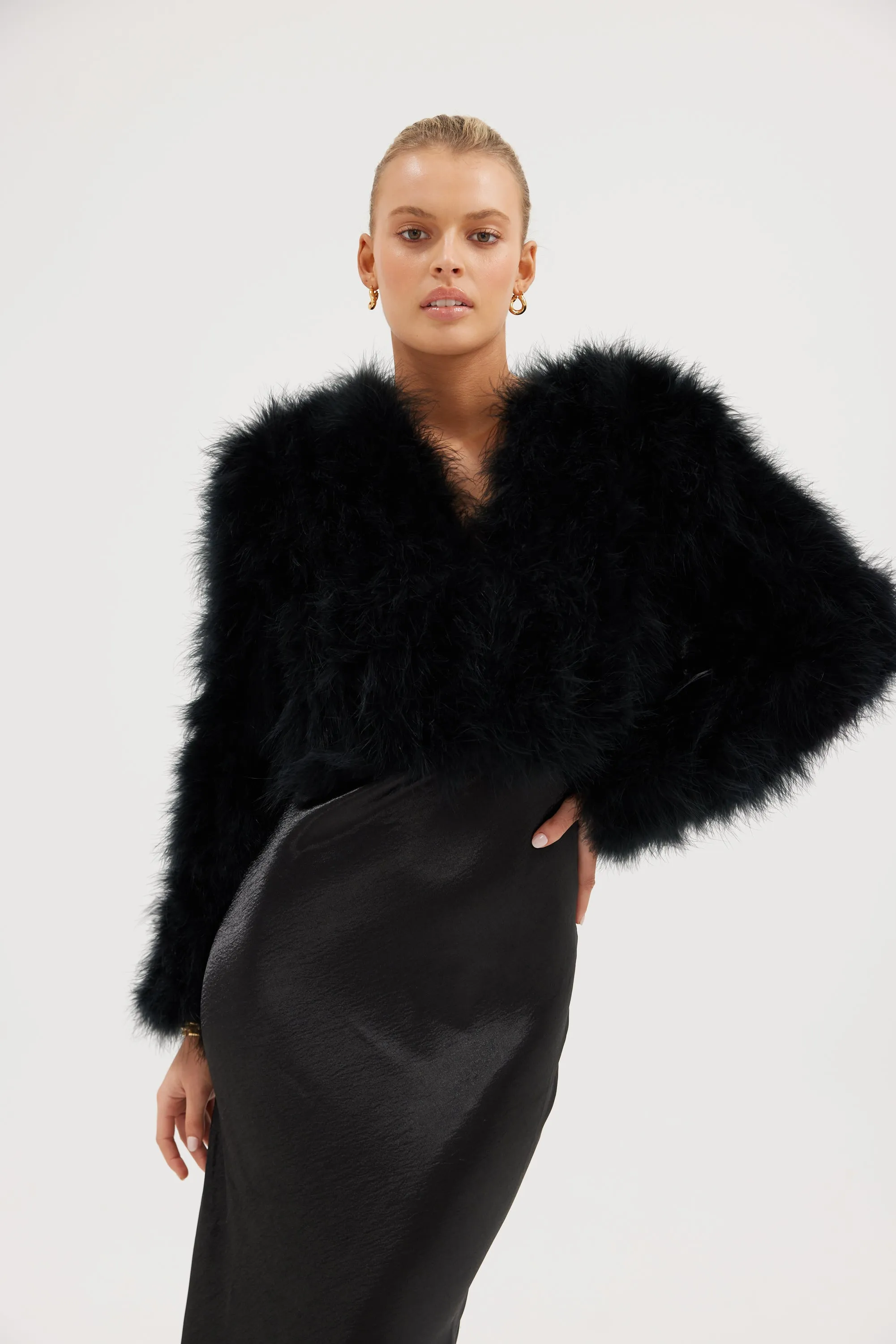 Manhattan Crop Jacket - Black