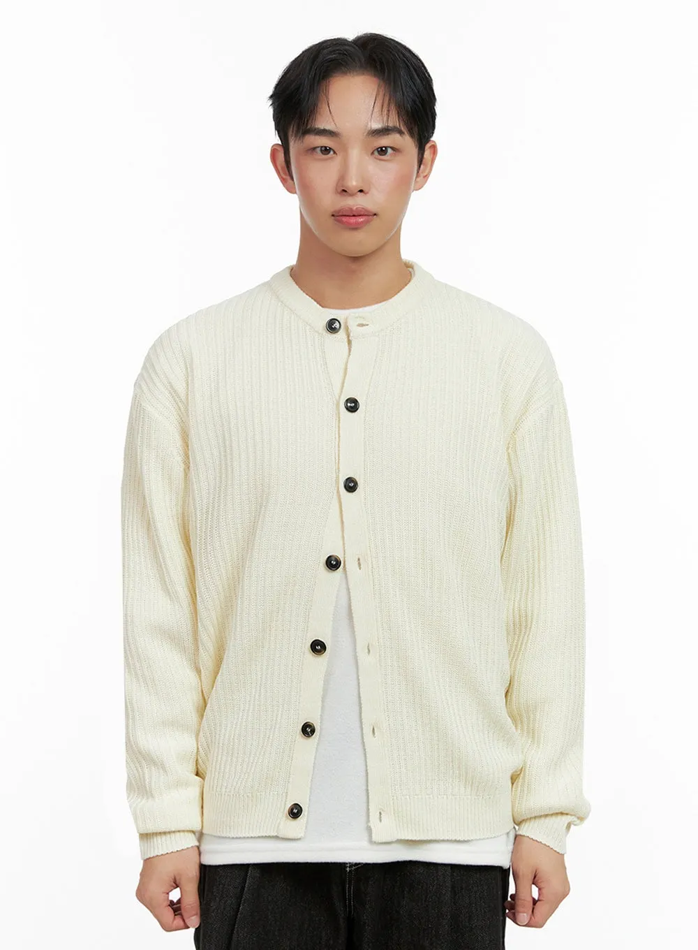 Men's Knitted V-Neck Cardigan IN426